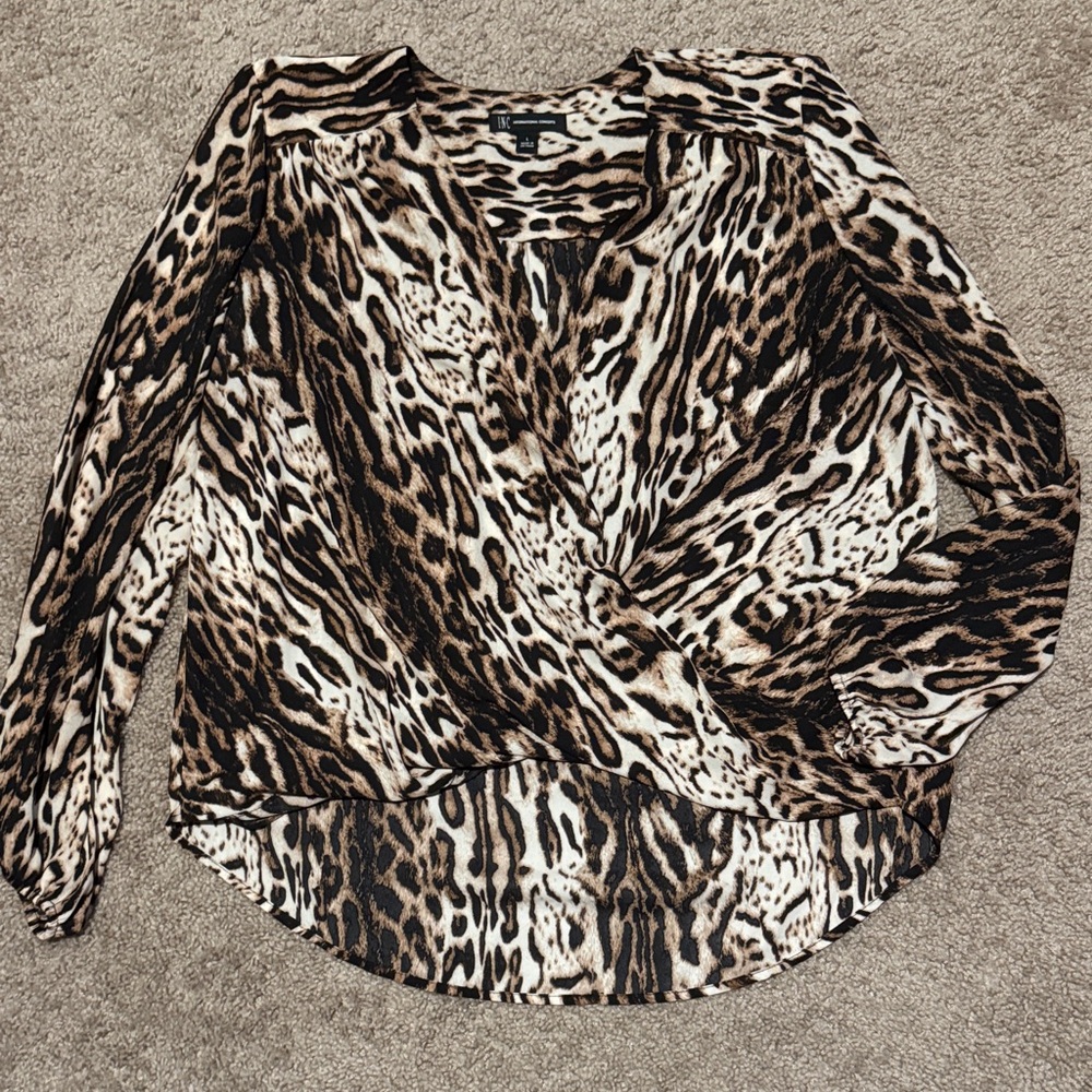 INC International Concepts Animal Print Blouse